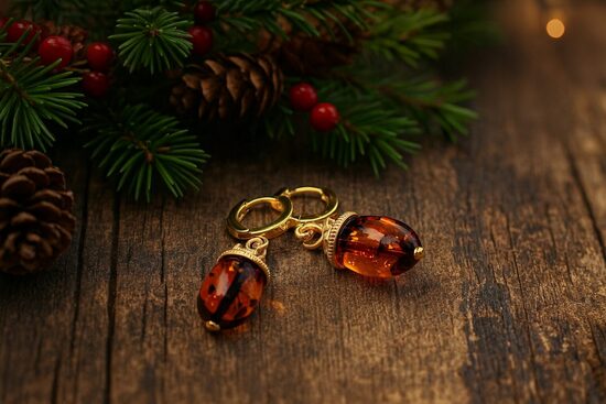 Gintariniai auskarai