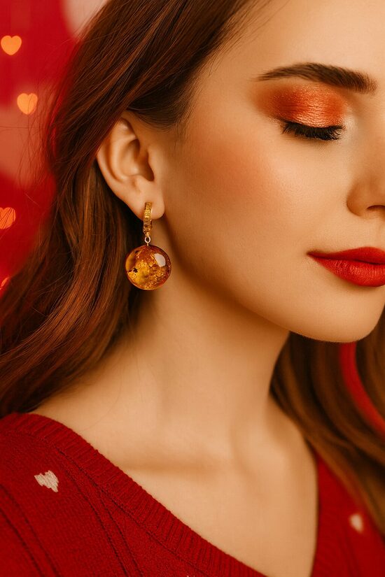 Amber earrings