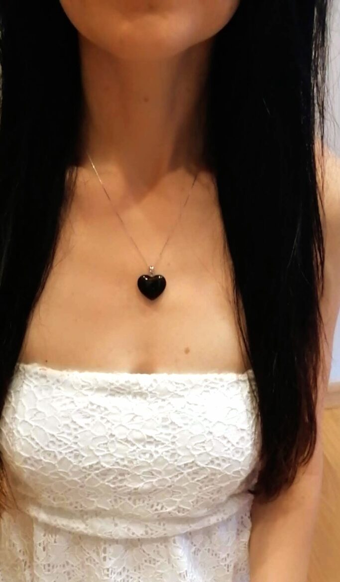 Small Cherry Baltic Amber Heart Pendant