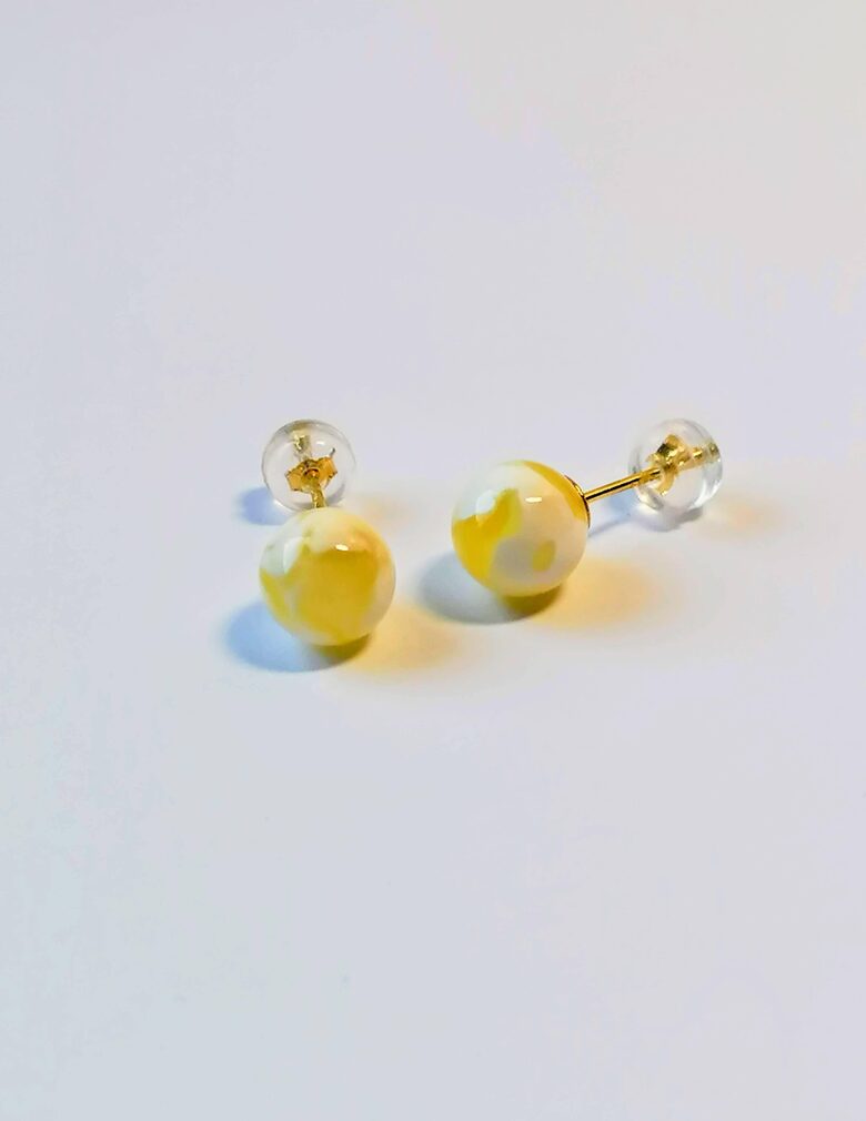 Matte Baltic Amber Stud Earrings