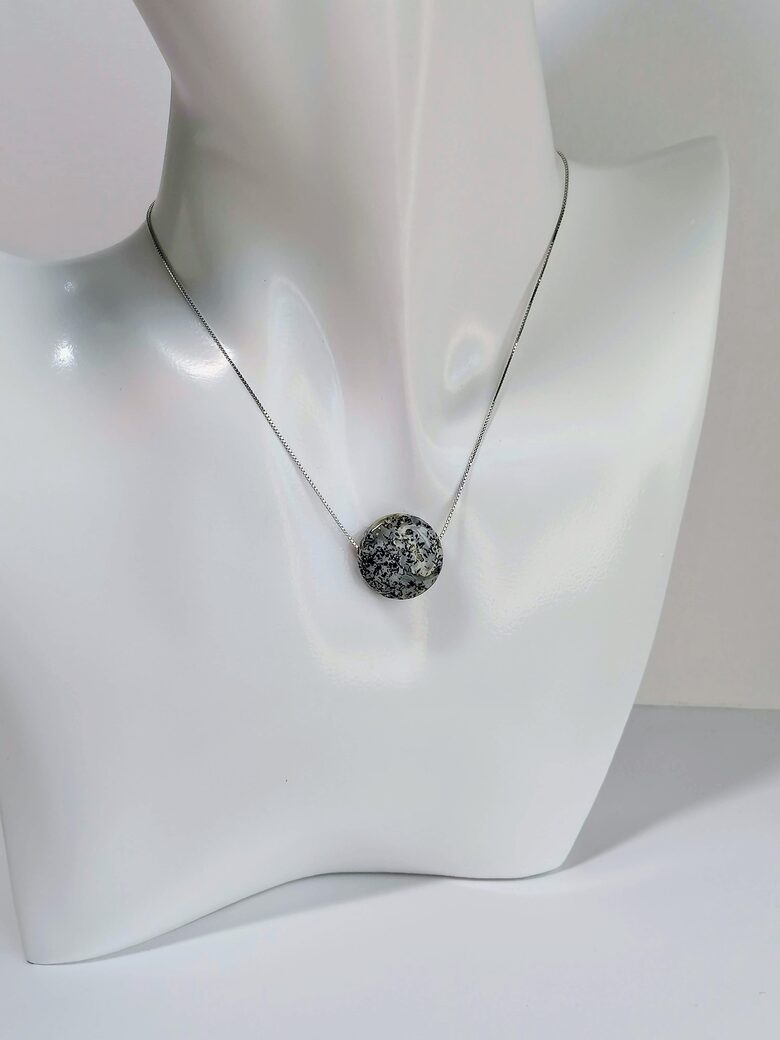 Blue-Tinted Baltic Amber Pendant | Unique Natural Amber