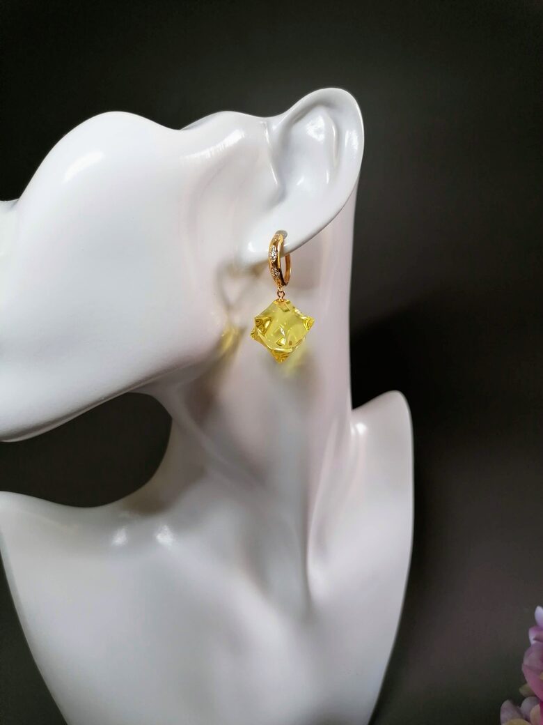 Amber Star Earrings