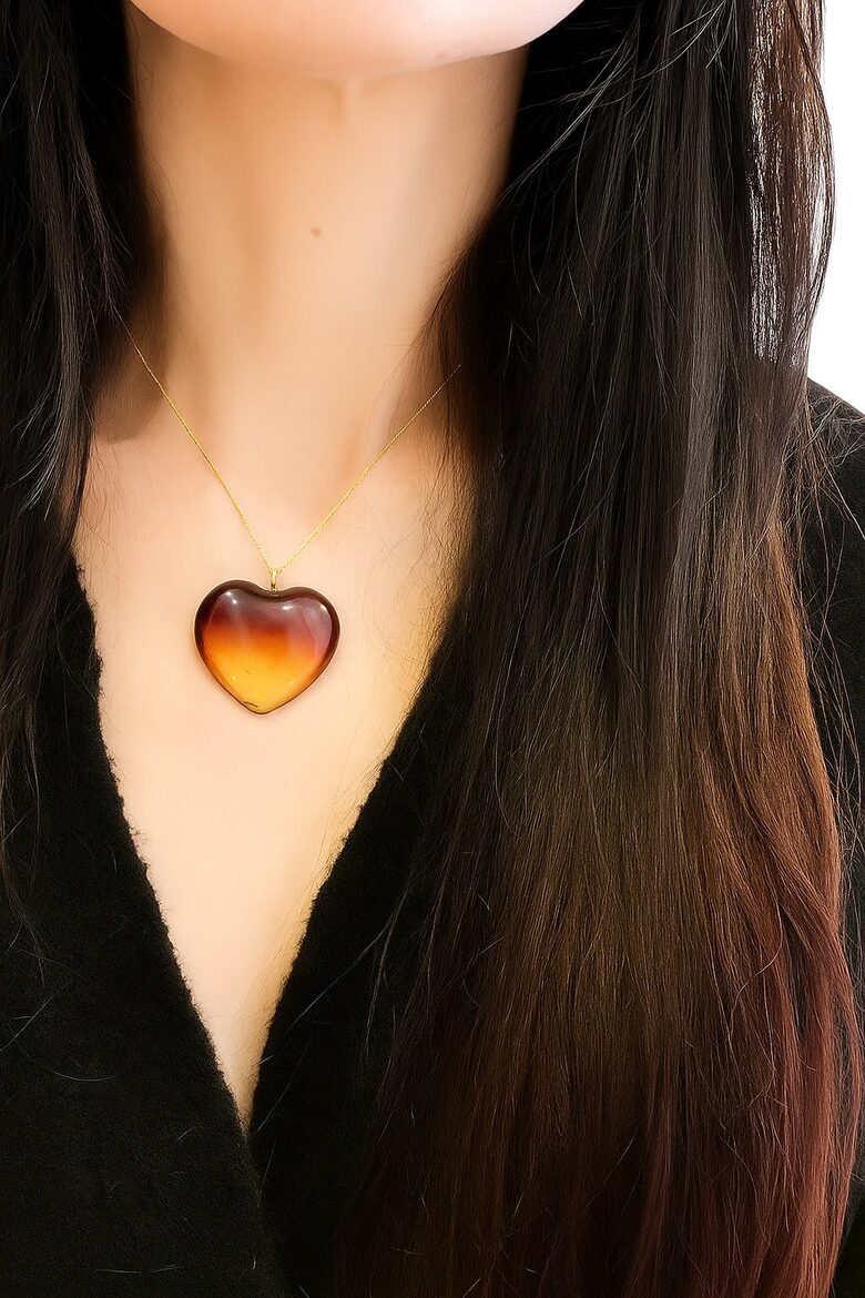 Round Drilled Baltic Amber Pendant