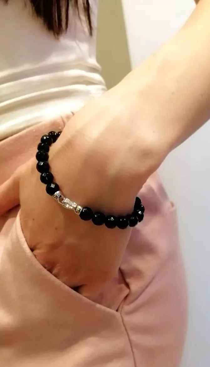 Faceted Cherry Amber Bracelet with Clasp