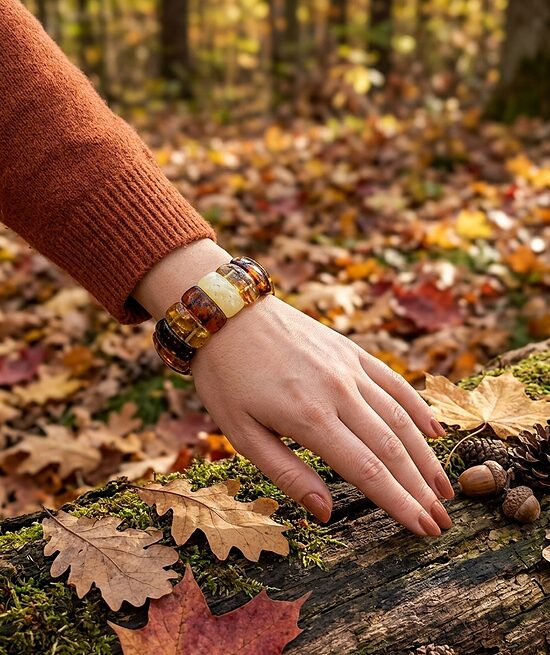 Massive Natural Baltic Amber Bracelet
