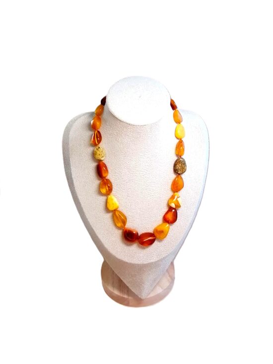 Free-Form Baltic Amber Necklace “Nature’s Line”