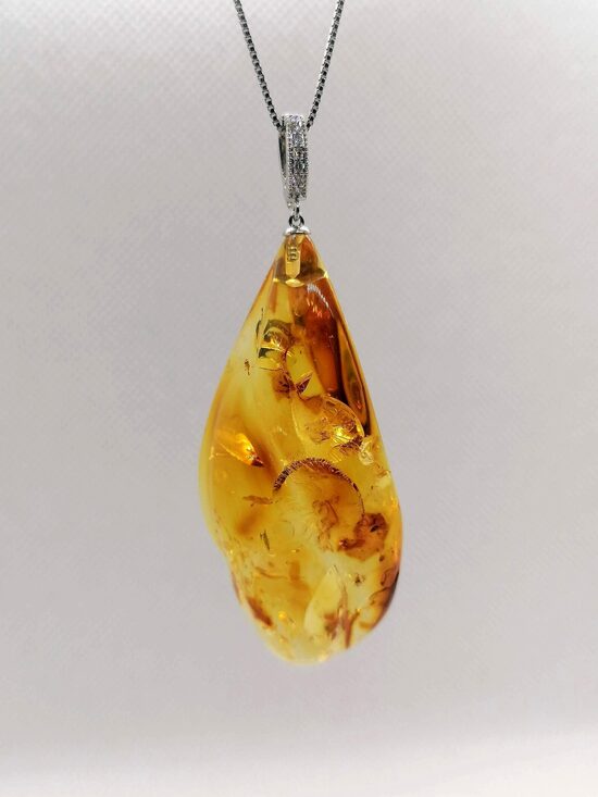 Freeform Natural Baltic Amber Pendant